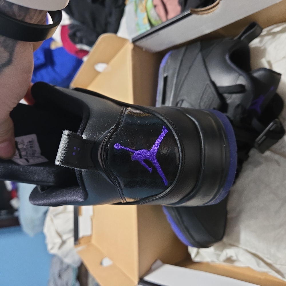 Jordan Sneakers Black and Purple